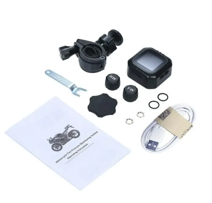 Một bộ cảm biến áp suất lốp xe máy TPMS gồm những phụ kiện như ảnh Một bộ cảm biến áp suất lốp xe máy TPMS gồm những phụ kiện như ảnh